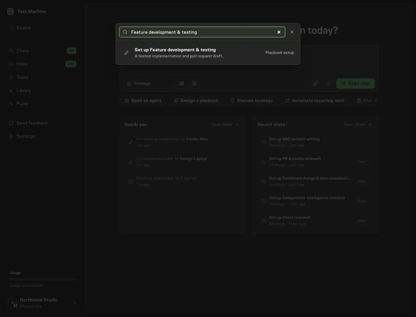 The command center offering Set up Feature development & testing