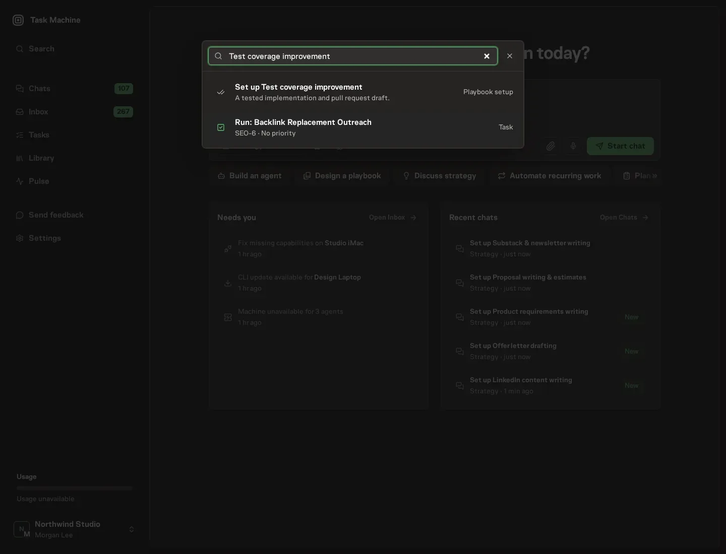 The command center offering Set up Test coverage improvement